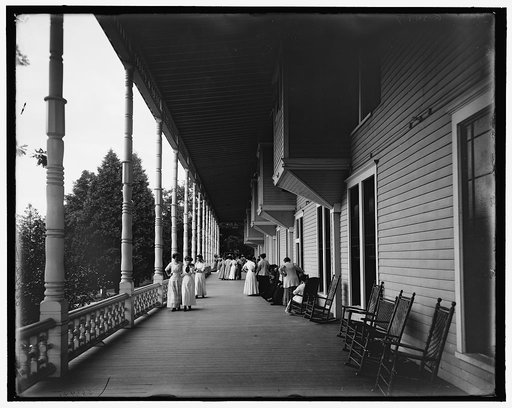 Lake George, N.Y., the veranda, Hotel Marion on Lake George