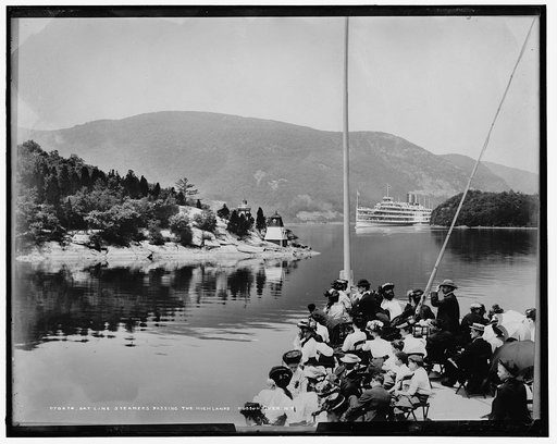 Day Line Steamers passing the Highlands, Hudson River, N.Y.
