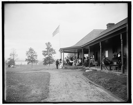 Bluff Point, N.Y., Hotel Champlain, five o'clock tea at the golf club