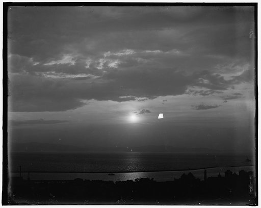 Burlington, Vt., sunset sky across Lake Champlain