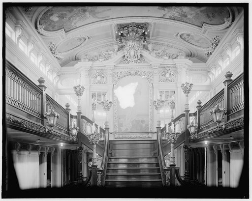 Str. City of Detroit III, stairway to forward galley deck