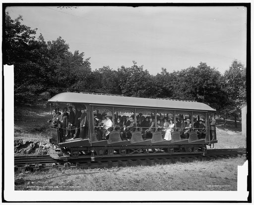 An Elevating car, Mt. [Mount] Tom Railway