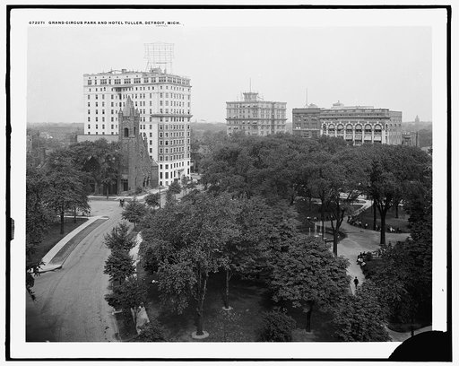 Grand Circus Park and Hotel Tuller, Detroit, Mich.