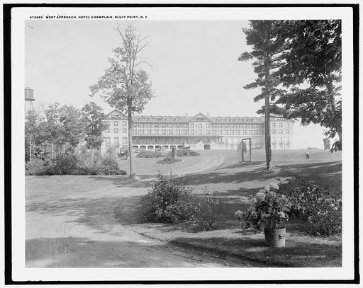 West approach, Hotel Champlain, Bluff Point, N.Y.