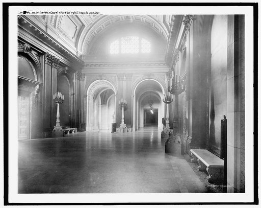 Hall, third floor, the New York Public Library