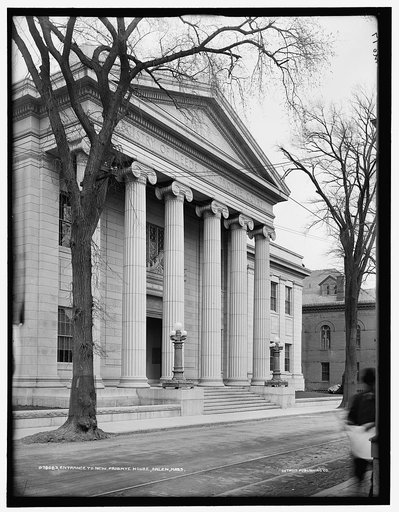 Entrance to new probate house, Salem, Mass.