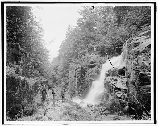 White Mts., N.H., looking down the Flume from upper cascade