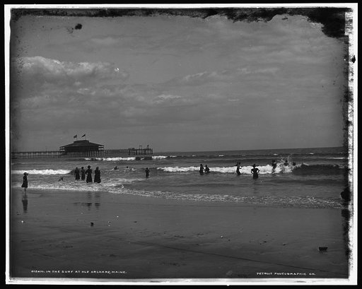 In the surf at Old Orchard, Maine
