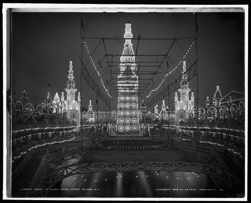 Night in Luna Park, Coney Island, N.Y.