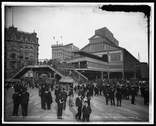 Manhattan entrance to Brooklyn Bridge, New York