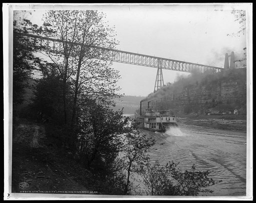 Str. Falls City passing High Bridge, Ky.