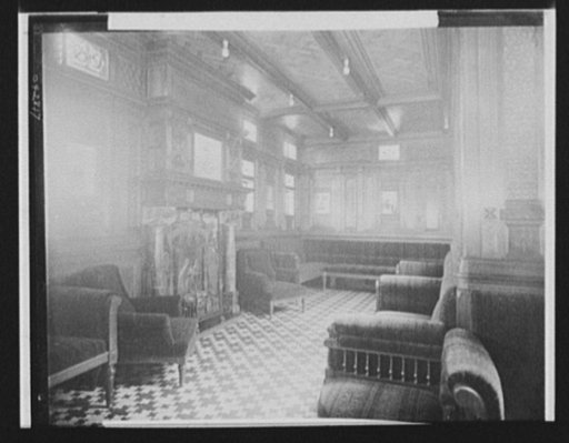 Interior view of unknown steamship