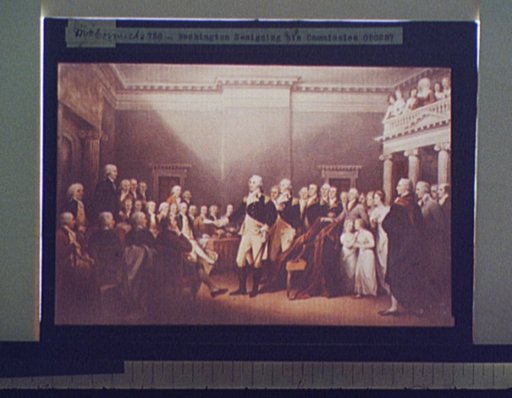 Gen. Washington resigning his commission to Congress, Annapolis, Md., Dec. 23, 1783