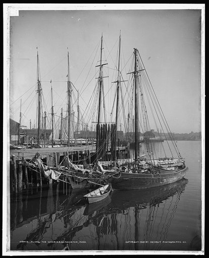 Along the wharves, Gloucester, Mass.