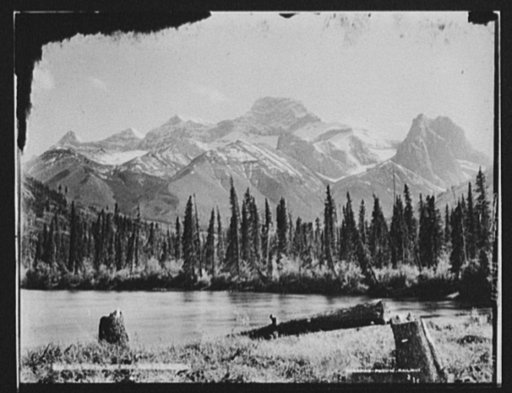 Wind Mtn. and Bow River from gap, Alberta