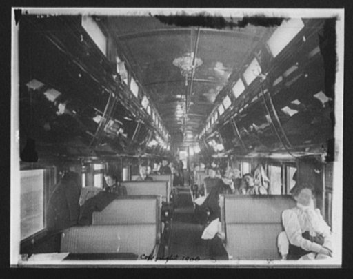 Car interior, Chicago and Alton Railroad