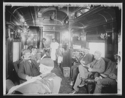 Car interior, Chicago and Alton Railroad