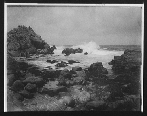 Rocky coast with surf