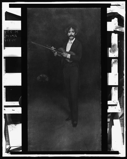 Violinist, full-length portrait with violin