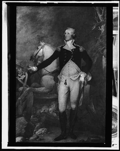 George Washington, full-length portrait by horse