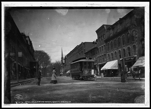 Main St., looking south, Brattleboro, Vt.