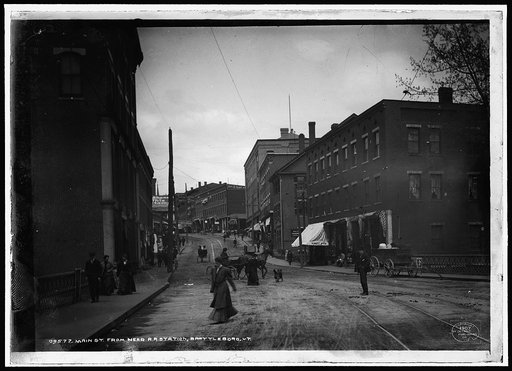 Main St. from near R.R. station, Brattleboro, Vt.