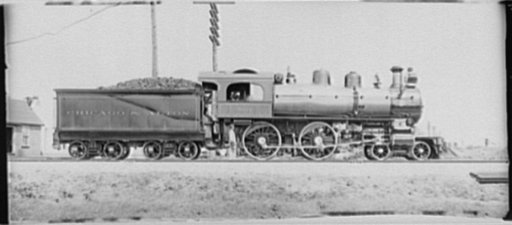 Locomotive number 501 and tender, Chicago & Alton railroad