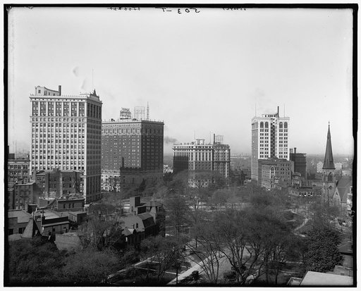 Detroit, Mich., looking west, Grand Circus Park