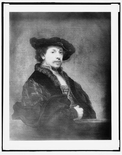 Rembrandt, half-length self-portrait