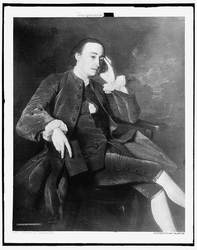 John Bours seated in chair, full-length portrait