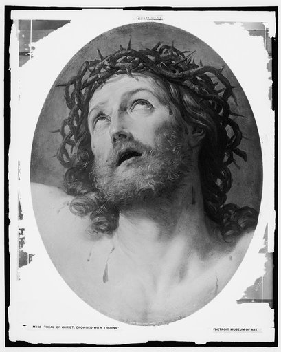 Head of Christ crowned with thorns