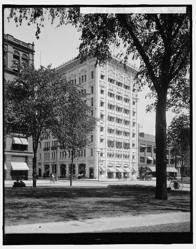Gas office exterior with trees