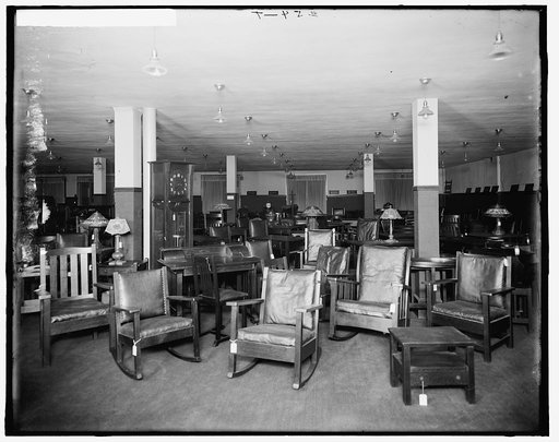 Pringle Furniture [Co. interior with Mission chairs, Detroit, Mich.