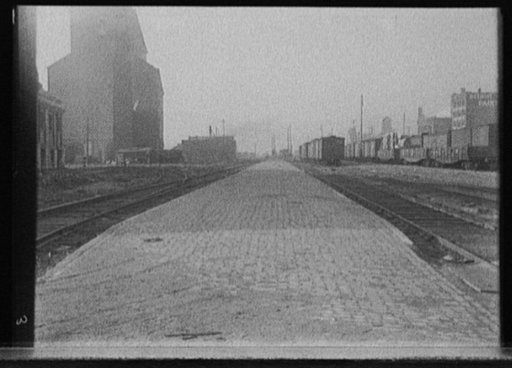 Tram tracks, Tenth Street, probably Detroit