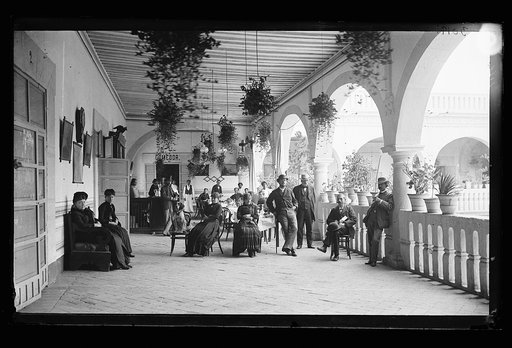 Corridors of the Hotel Diligencias, Puebla, Mexico