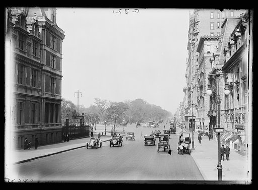 Fifth Avenue at Fifty-seventh Street, north to Central Park, New York City