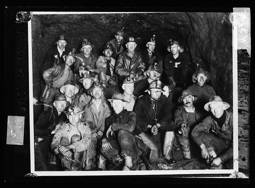 Group of miners underground