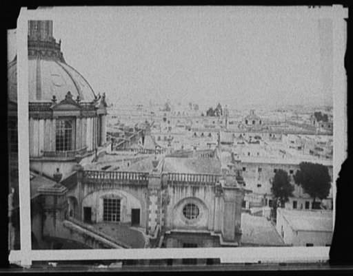 View towards Guadaloupe from cathedral, City of Mexico, Mexico