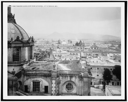 View towards Guadaloupe from cathedral, City of Mexico, Mex.