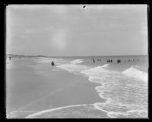 Surf bathing at Palm Beach