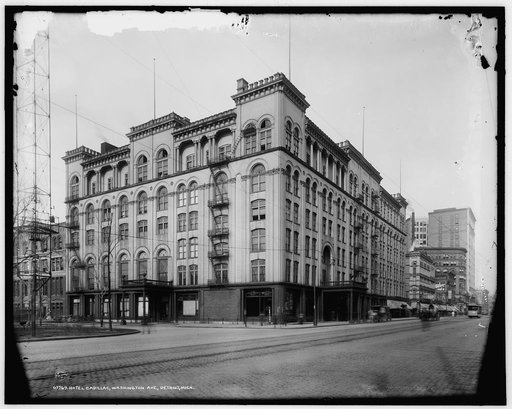 Hotel Cadillac, Washington Ave. [i.e. Boulevard], Detroit, Mich.