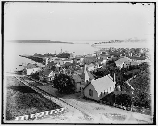 The Town from the fort, Mackinac Island