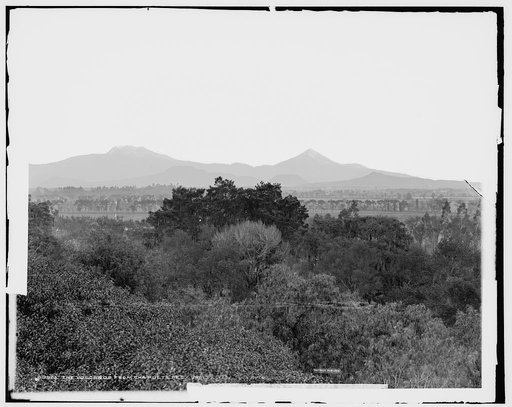 Volcanos from Chapultepec, Mexico