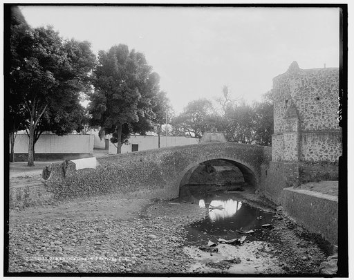 Old bridge on the Cherubusco [i.e., Churubusco River