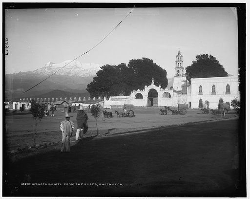Ixtacchihuatl [sic] from the plaza, Amecameca