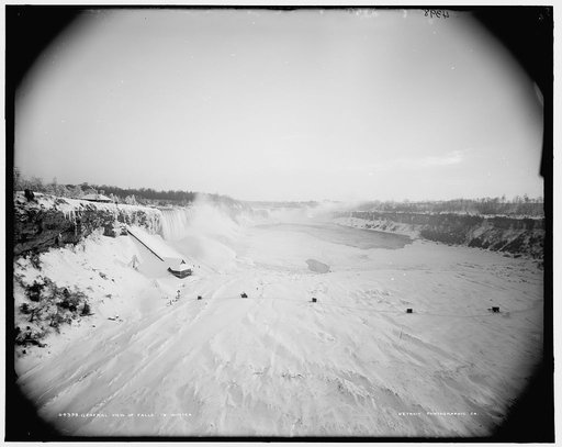 General view of falls in winter