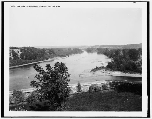 View down the Mississippi from Fort Snelling, Minn.