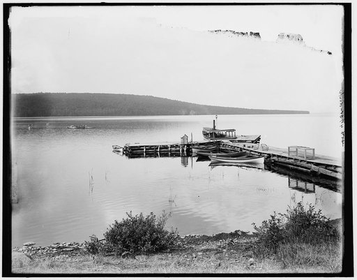 Lake Gogebic, Mich., Alligator's Head from hotel landing