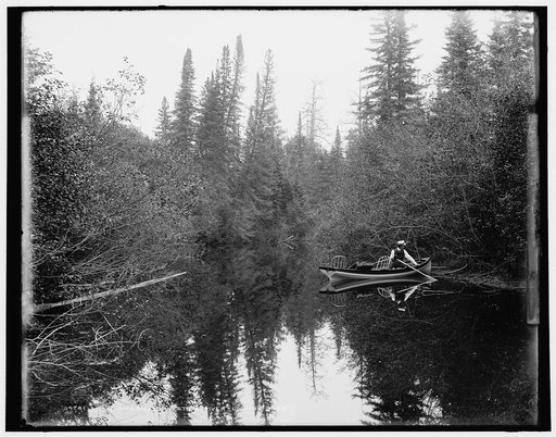 Lake Gogebic, Mich., State River, looking down