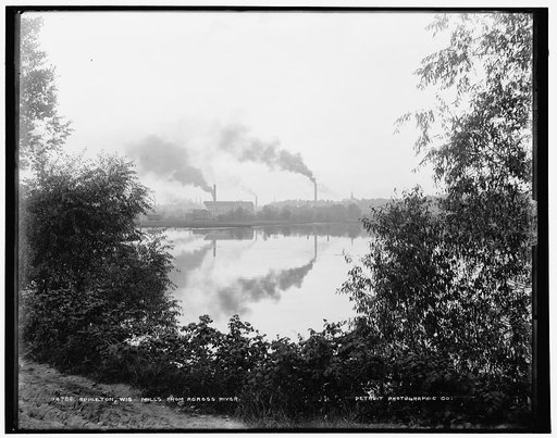 Appleton, Wis., mills from across river
